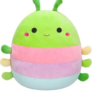 Squishmallows Original 14-Inch Rutabaga Caterpillar with Multicolored Stripes